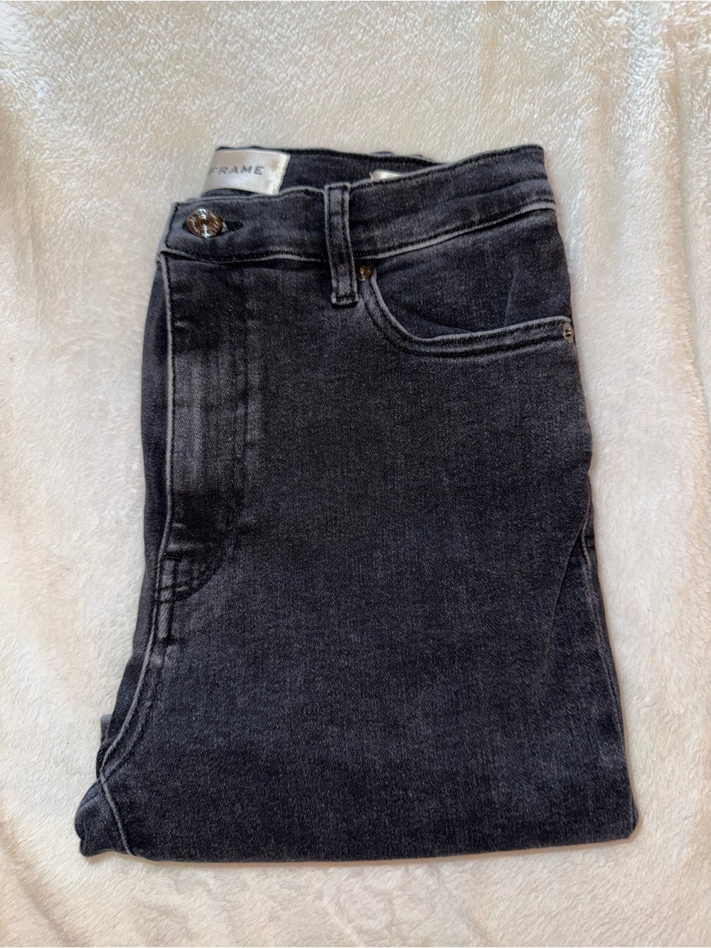 Women’s FRAME Dark Gray Straight-Leg Jeans
